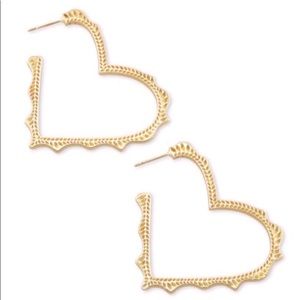 Kendra Scott Heart Hoop Earrings